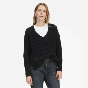 Everlane the texture cotton v neck sweater